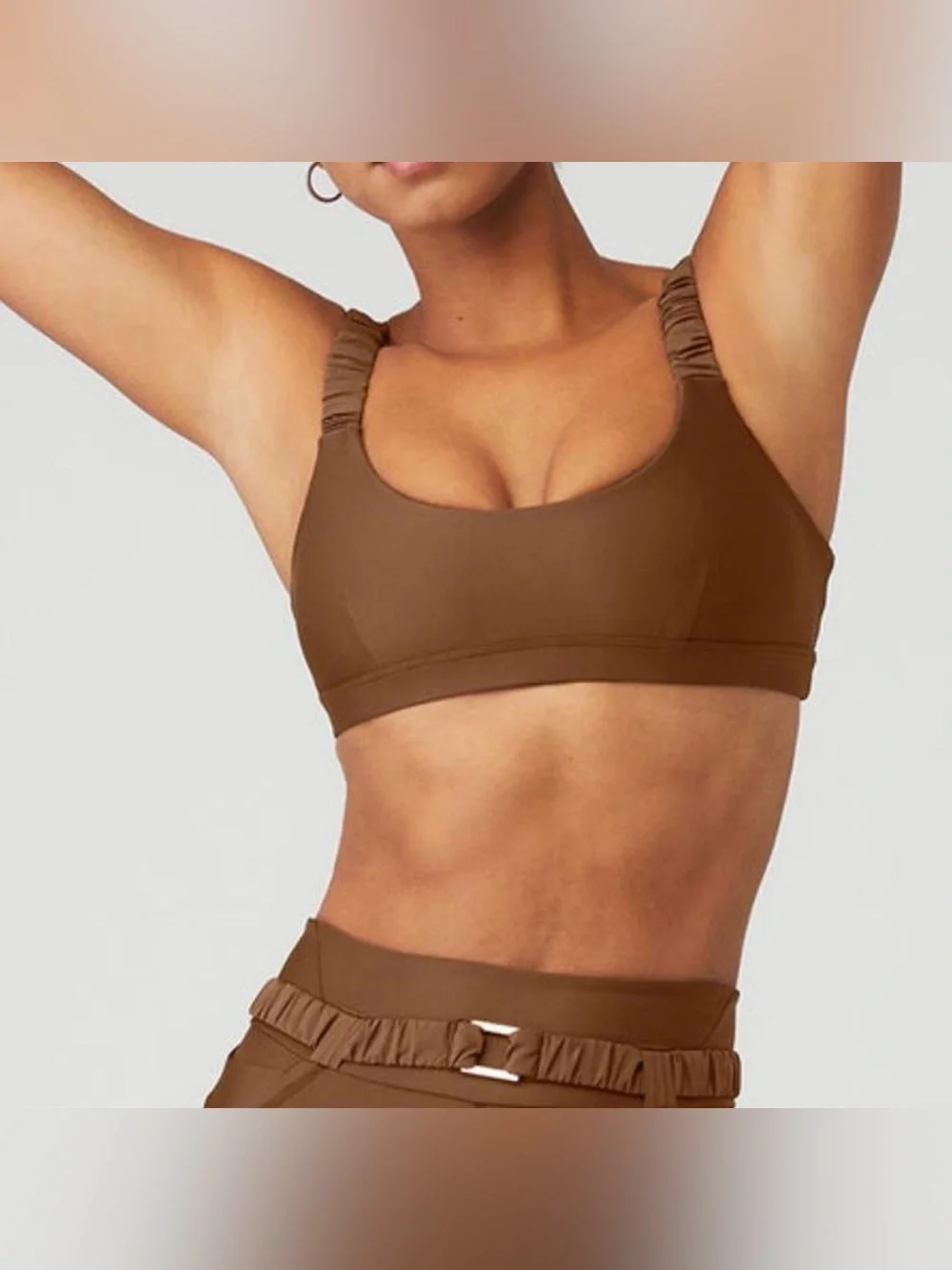 Alo Yoga Airlift Charmer Sports Bra In Cinnamon, XS